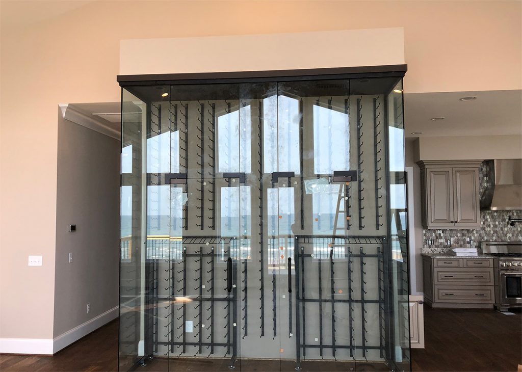 Glass entry doors with decorative ironwork