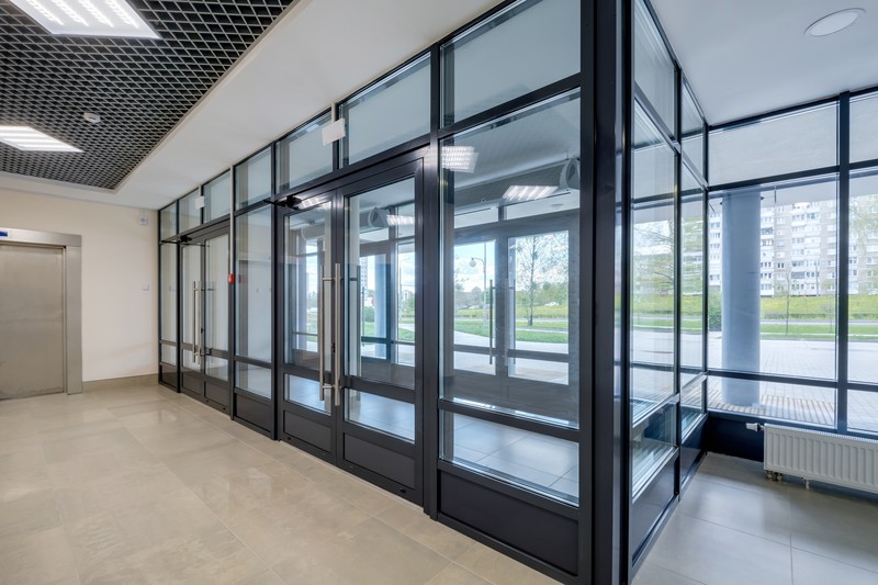 Tempered glass panel installed by Atlantic Glass